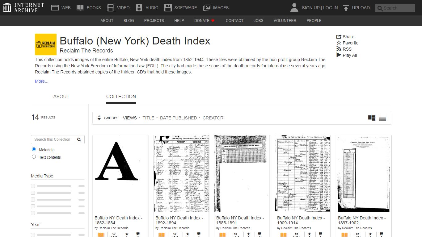 Buffalo (New York) Death Index : Free Texts : Free ...